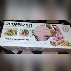 Pink Vegetable Cutter - 11-Piece Chopper Set PLANTOM CHEF